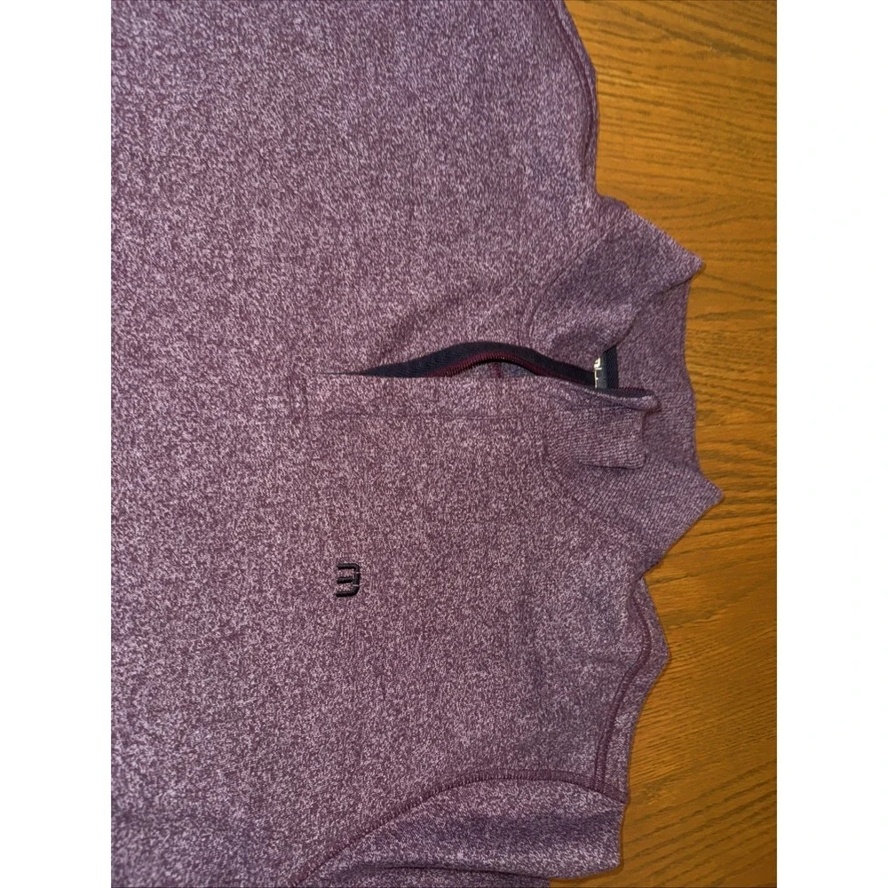 Travis Mathew Sweathirt Mens 2XL Large Maroon 1/4 Zip Stretch Thin Golf Pullover